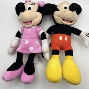 Disney Mickey Mouse And Minnie Mouse Just Play Stuffed Animal Plush‎
